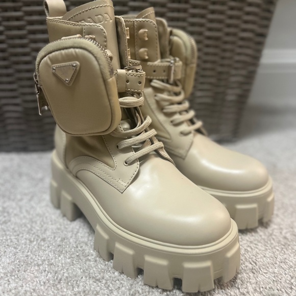 Prada Monolith Combat Boots - Picture 1 of 4